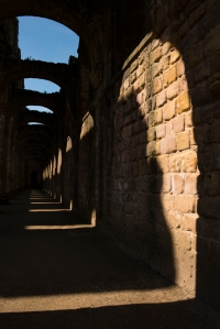 view down the south aisle - Fountains abbey