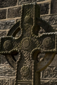 Ribbon carving - celtic cross Addingham